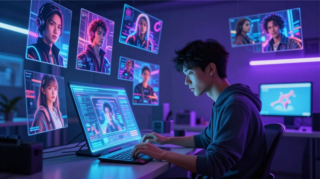 Futuristic Gemini AI photo prompts secret thumbnail with cinematic AI visuals and realistic AI art