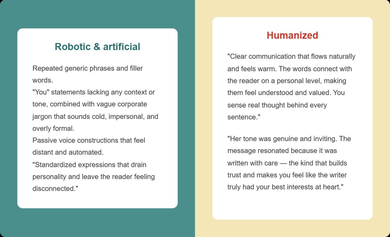 Robotic artificial vs Humanized