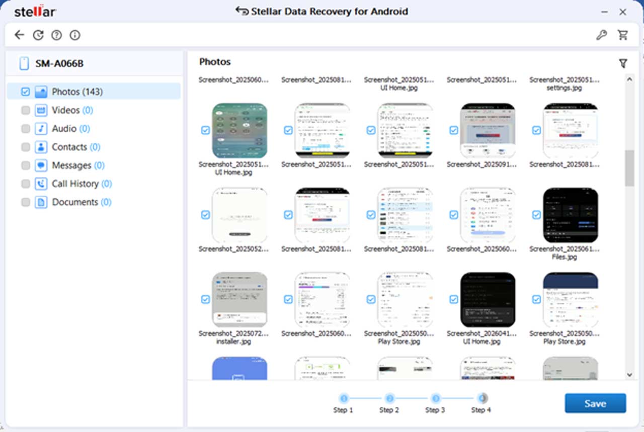 Preview the results to see whether the files you're looking for appear